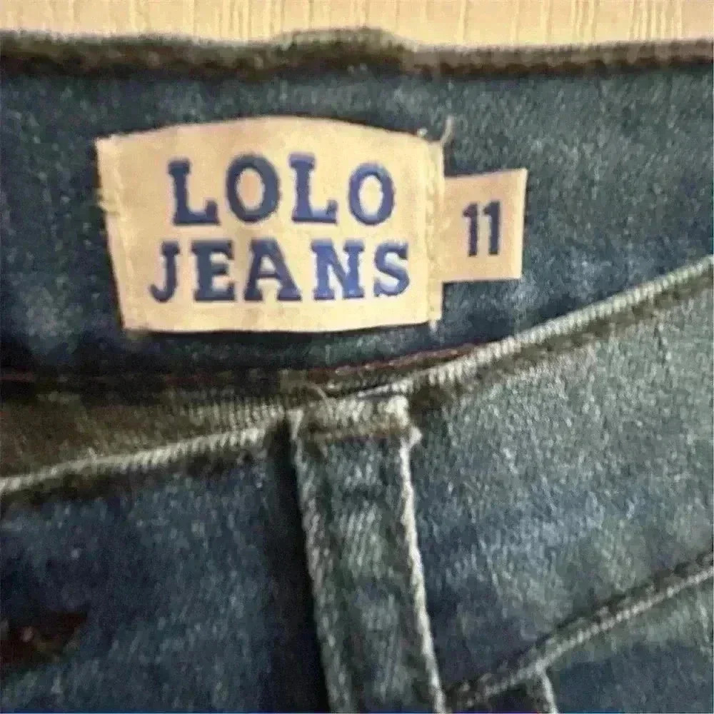 Lolo Women's Ankle Jeans Size 11 Blue Side Stripe‎ Stretch Denim - Picture 6 of 12